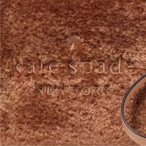 NWOT Kate Spade Signature Ella Faux Fur Small Tote Crossbody Bag - Picture 3 of 6